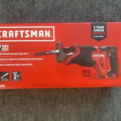 Craftsman V20 Cordless Brushed Reciprocating Saw TOOL ONLY