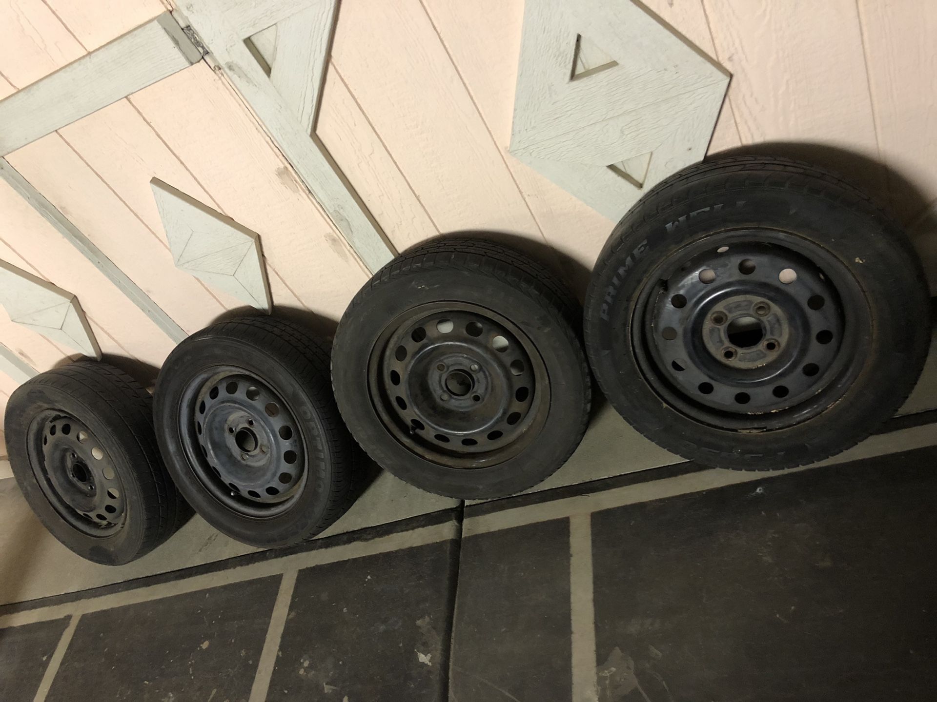 4x100 stock wheels /steelies 14 inch