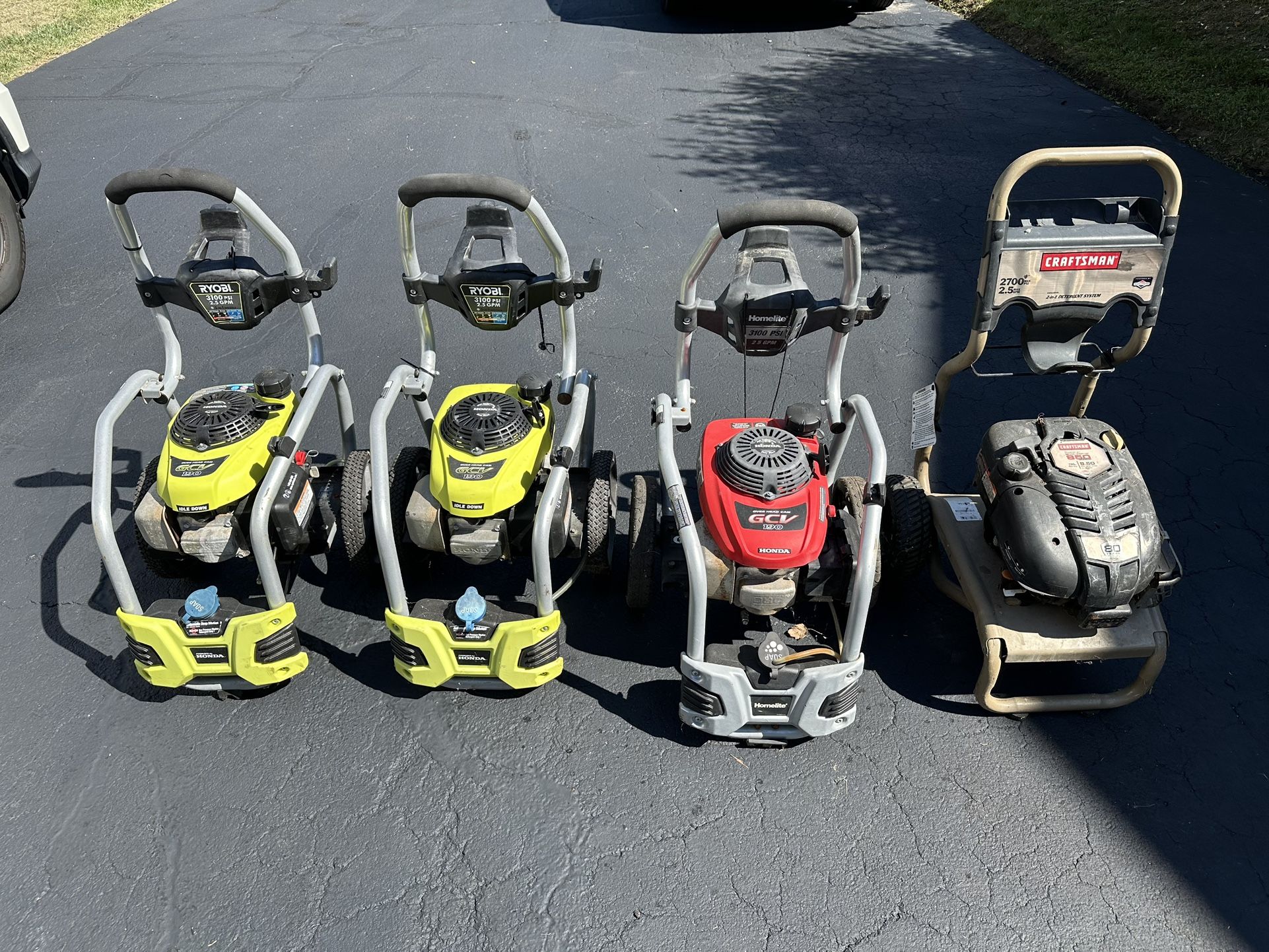 Pressure Washers For Sale (4 Of Them)