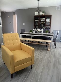 Modern fabric accent chair / recliner