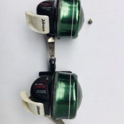 2 Vintage Johnson Fishing Reels Model 130B Made in USA