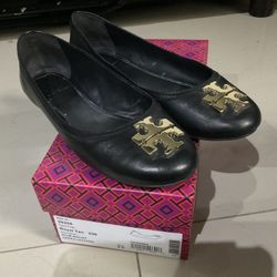 Tory Burch Black Flats Size 8.5