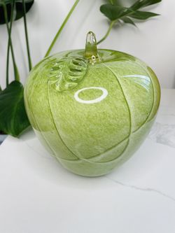 Blown Glass Green Apple-Teacher Gift