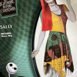 SALLY COSTUME FOR WOMEN ADULTS WIG DRESS TIGHTS NIGHTMARE BEFORE CHRISTMAS  for Sale in Santa Ana, CA - OfferUp