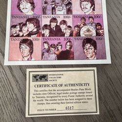 The Beatles & Elvis Presley Collector Stamps