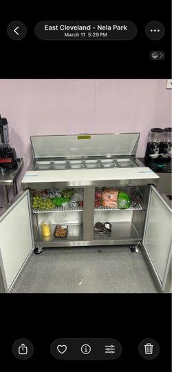 MainStreet 48” Commercial 2-Door Refrigerated Prep Table