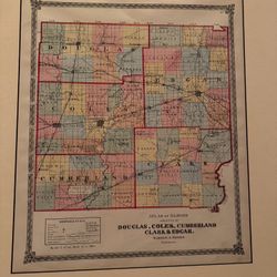 Antique Warner & Beers, publishers;  Maps of Illinois from Atlas of Illinois 