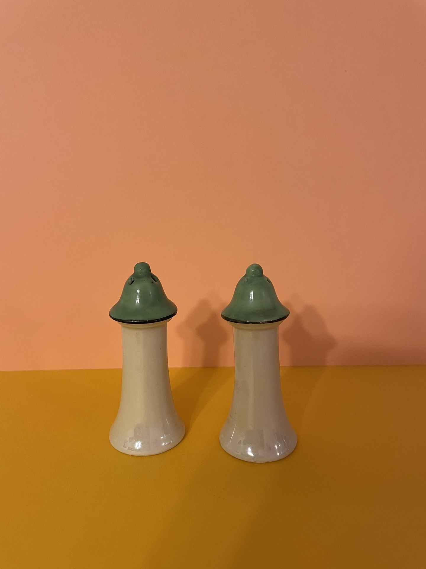 Vintage Mushroom- shaped salt and pepper shakers