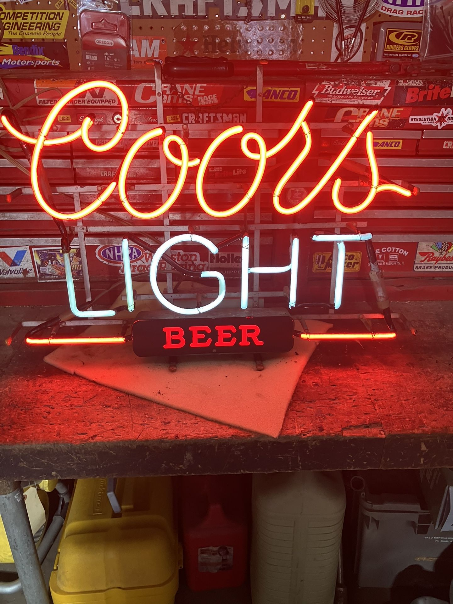 Vintage Coors Light Beer Neon