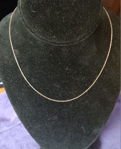 14 Karat Rose Gold Paperclip Necklace 