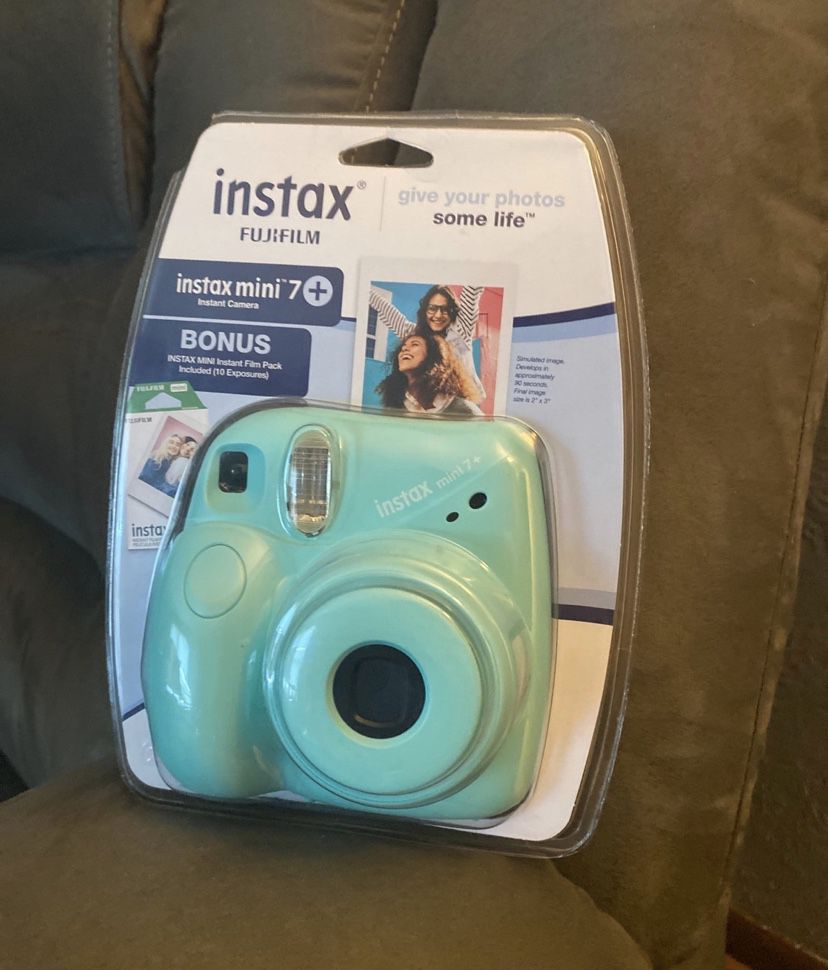 Instax Mini 7+ Blue Camera New 