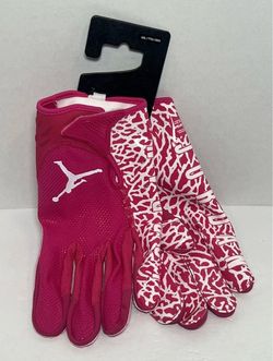 Air Jordan Vapor Jet 7.0 Football Gloves Pink Breast Cancer Men’s Size 2XL New