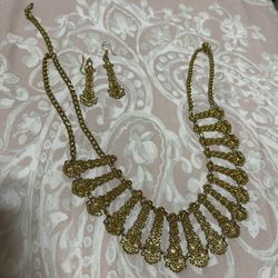 gold plated necklaces set