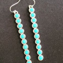 Turquoise and Silver Earrings 