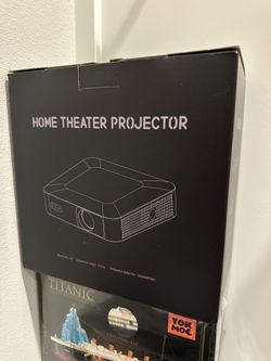 Thinnest 1.81" Smart Mini Projector with WiFi and Bluetooth, Auto Focus & Keystone Portable Outdoor Projector,