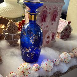 Blue And Gold Italian Vase/decanter 