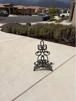 Wrought Iron Garden Hose Rack French Style