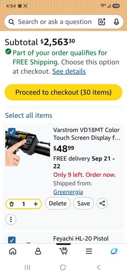 VD18MT Color Touch Screen ebike