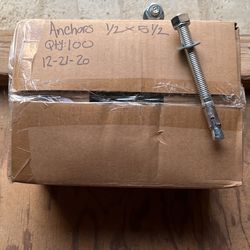Seismic anchors 1/2 X 5 1/2
