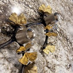 Micheal aran Butterfly Ginkgo candles holder