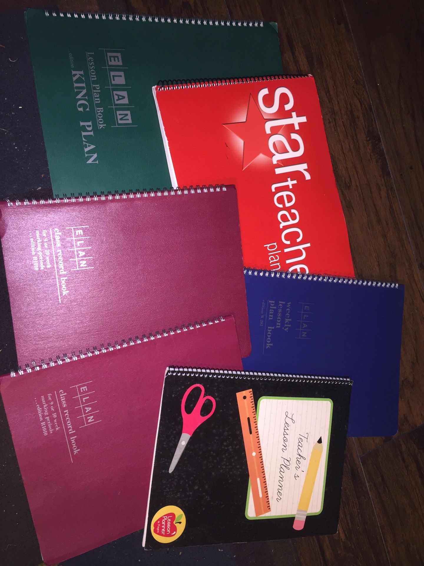 Lot of Teacher Planning and Record Books