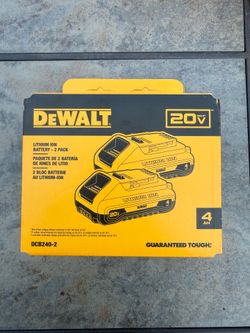 DEWALT 20V MAX Lithium Ion 4.0 Ah Battery 2-Pack DCB240-2