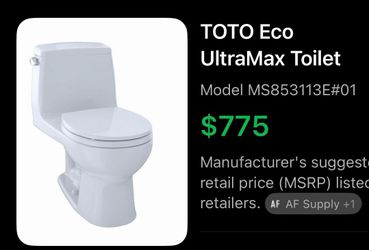 Ultra max toilet new in box