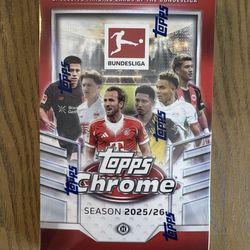 2025-2026 TOPPS CHROME BUNDESLIGA SOCCER HOBBY BOX New Sealed