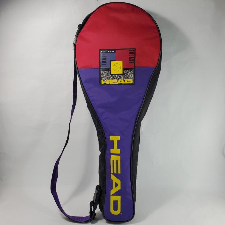 Head Tennis Multiple Rackets 2-3 Carry Bag Flap Closure Fron Pocket Purple Yellow Red