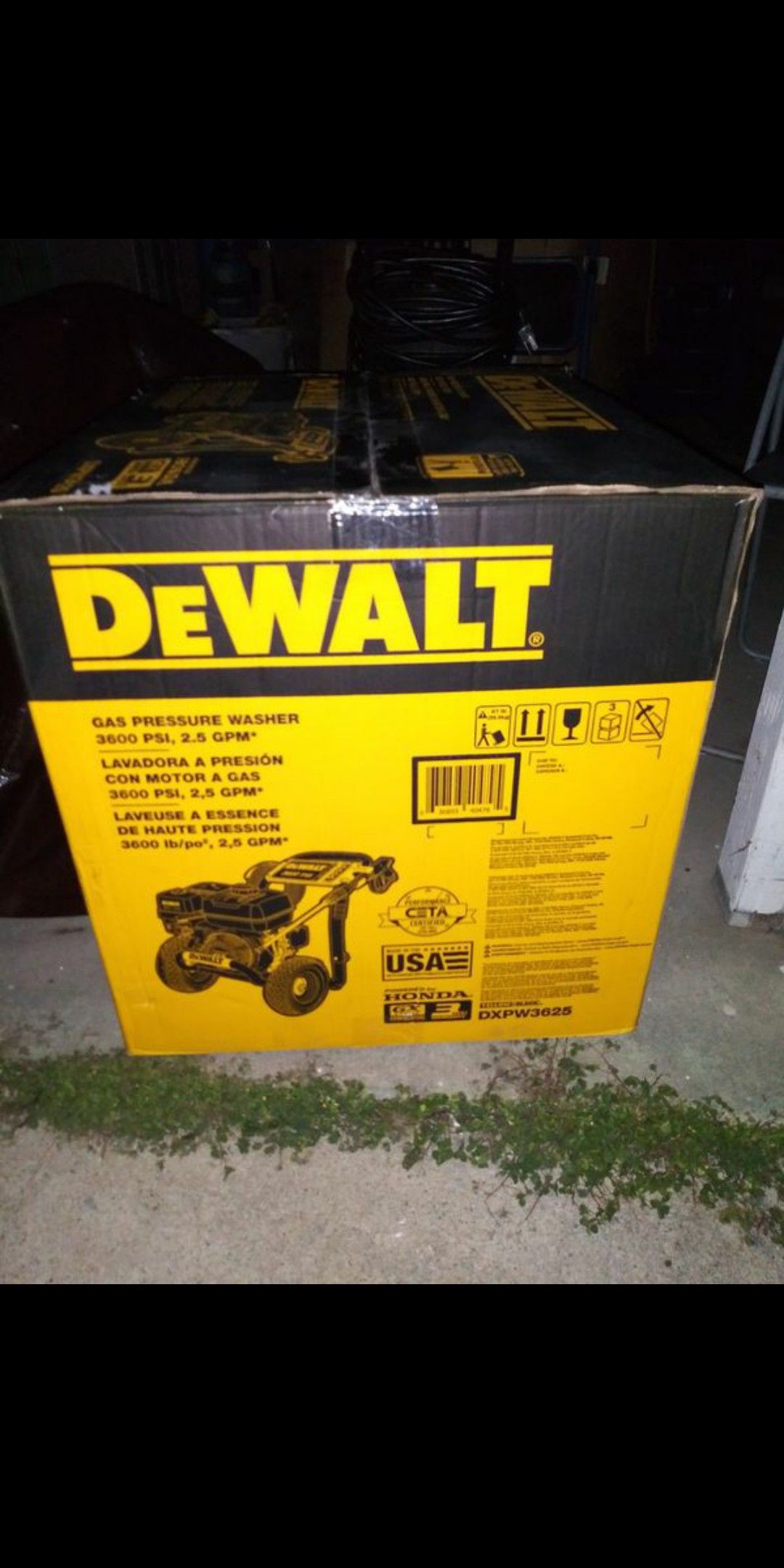 DEWALT PRESSURE WASHER 3600PSI