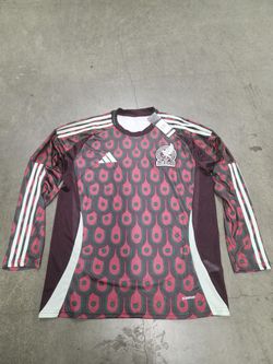 Mexico 2024 Home Long Sleeve Soccer Jersey M L XL 2XL