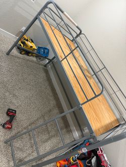 Twin silver loft bed