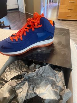 Nike LeBron Mid-Top Basketball Sneakers Blue Orange