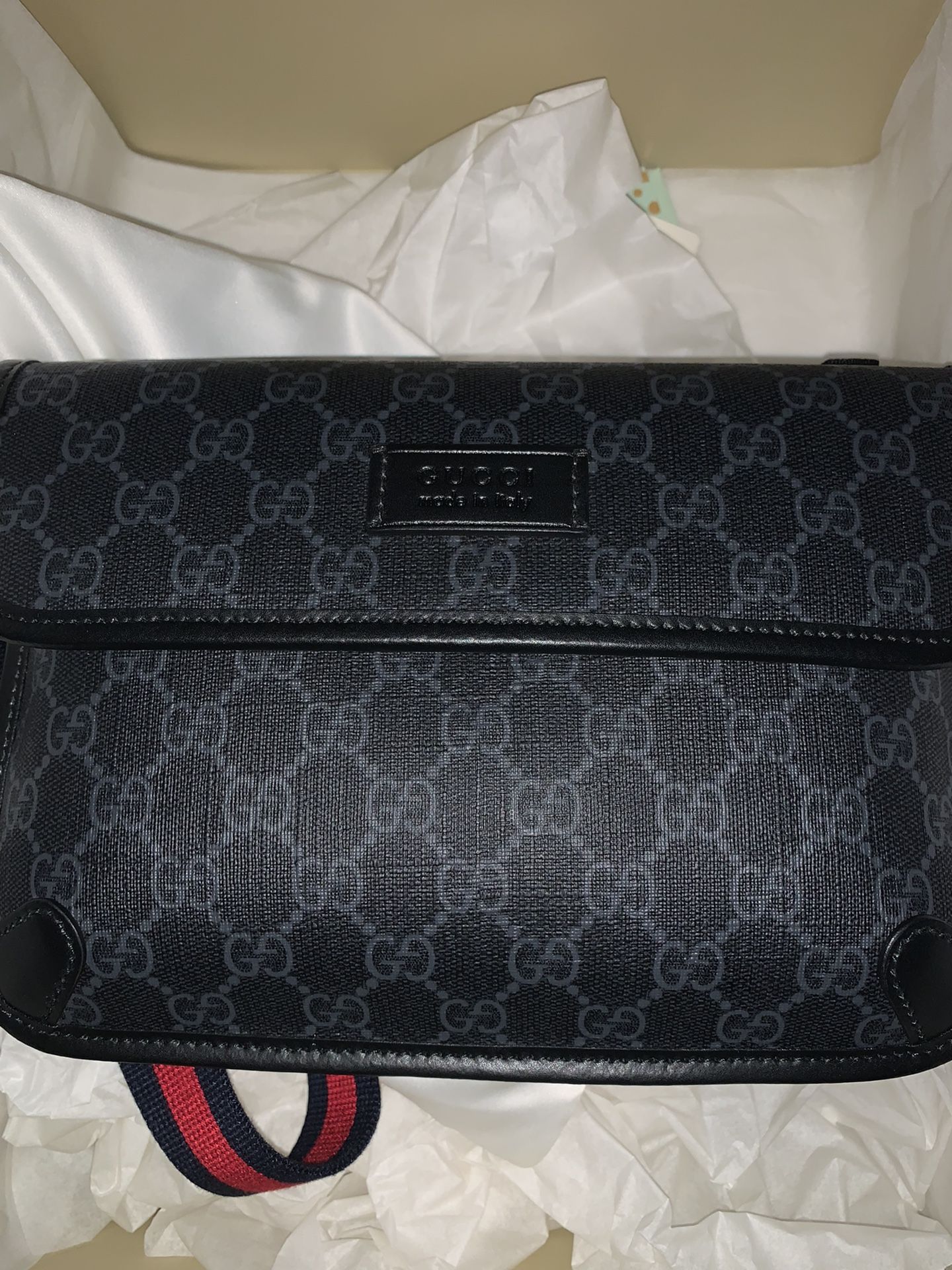 Gucci GG Supreme Canvas Black/grey Belt Bag