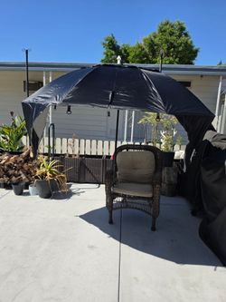 Large Black Outdoor beach Umbrella
