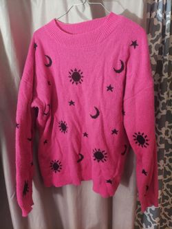 Women's Size Large Warm, Pink Sweater