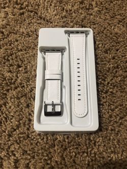 Apple Watch band 38mm series 1-2-3 white leather