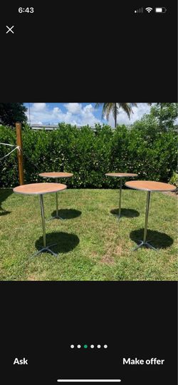 Cocktail tables and stools r,e,n,t