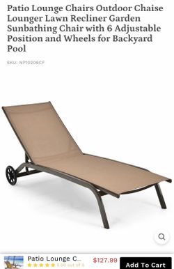 Patio Lounge Chairs Outdoor Chaise Lounger Lawn Recliner