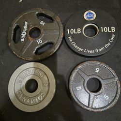 Spare 5lb And 10lb Olympic Weight Plates--