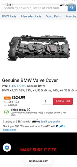 BMW valve cover