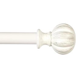 Kenney Rachel 5/8" Adjustable Curtain Rod 48 to 86 in Antique White