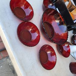 Red Glass Kitchen Items