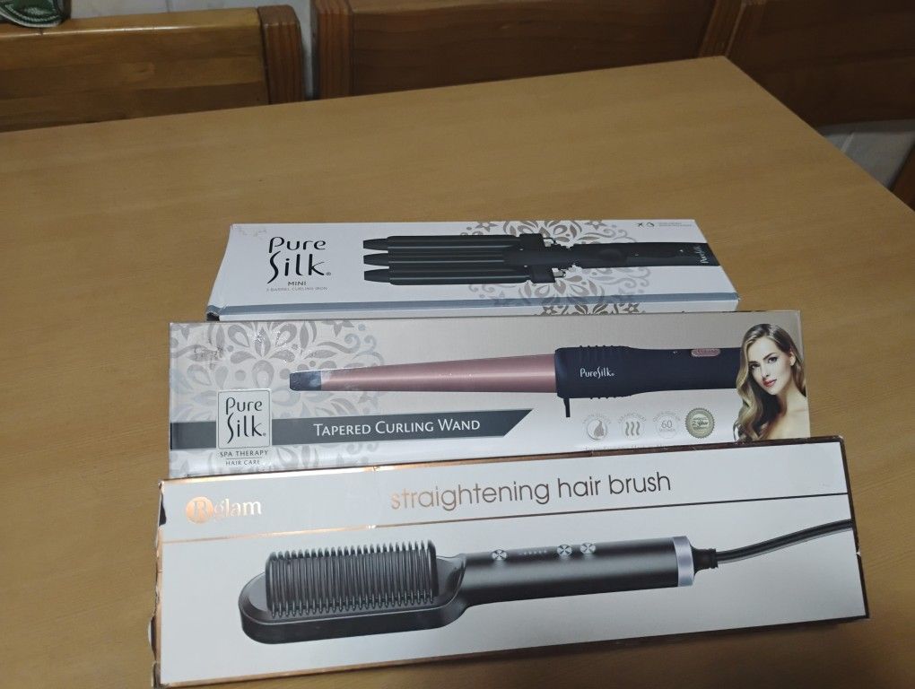 Pure Silk Mini 3 Barrel Curling Iron