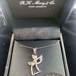Sterling silver Angel  with Diamonds