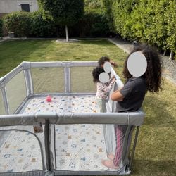  74" ×50" Large Baby Playpen, Baby Playard for Babies and Toddlers, Play Pens for Indoor & Outdoor, Sturdy Safety Play Yard with Soft Breathable Mesh,