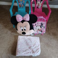 Kid Chairs, Mini Bag And Pillow, Small Blanket 