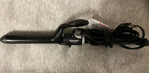 Porcelain Ceramic Curling Iron in Black