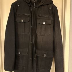 Guess Coat With Hoodie