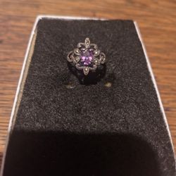 Antique Amethyst Ring Size 6